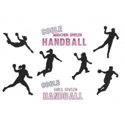 Stickserie - Handball Ladies Silhouette